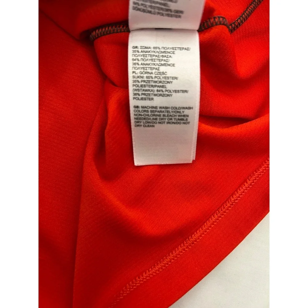 The North Face Red Thumbhole Performance 1/4 Chest Zipper Mens Stretch Sz M